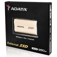 云南硬盤批發(fā) 威剛（ADATA） SE730H 256G USB3.1 TYPE-C固態(tài)移動硬盤SSD 金色 