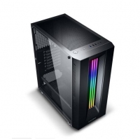 游戲風暴 魔晶(黑) 游戲機箱(RGB炫彩燈條,USB3.0機箱,對流散熱,兼容SSD,長顯卡