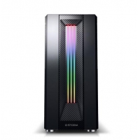游戲風暴 魔晶(黑) 游戲機箱(RGB炫彩燈條,USB3.0機箱,對流散熱,兼容SSD,長顯卡