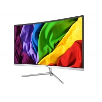 AOC C32V1Q/WS 31.5英寸曲面顯示屏1080P全高清 愛眼不閃屏電競游戲液晶電腦顯示器 白色