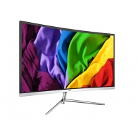 AOC C32V1Q/WS 31.5英寸曲面顯示屏1080P全高清 愛眼不閃屏電競游戲液晶電腦顯示器 白色