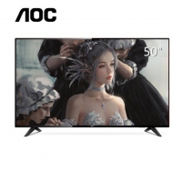 AOC 50U6086 50英寸4K超高清智能液晶電視 顯示器內(nèi)置音箱支持壁掛 網(wǎng)絡(luò)電視 彩電 家電 支持WIFI （黑色）