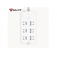 Bull公牛正品插座超功率強(qiáng)化多功能智能多孔大插排帶過載保護(hù)電源排插接線板插板插線板拖線板 5米6插位