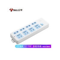 公牛（BULL）新國標插座轉(zhuǎn)換器插排插線板接線板 8位總控?zé)o線插座GN-403（需自行配電源線和插頭）