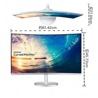 三星（SAMSUNG）27英寸 1800R曲面旗艦窄邊框 HDMI/DP高清接口 電腦顯示器 C27F591FDC（內(nèi)置音箱）