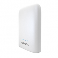 ADATA/威剛 P10050V 10050M毫安充電寶手機移動電源雙USB接口 帶LED照明功能 白色