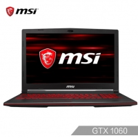 微星(msi)GL63 8RE-417CN 15.6英寸游戲本筆記本電腦(i7-8750H 8G 1T+128G SSD GTX1060 6G獨顯 賽睿鍵盤 94%色域 黑)