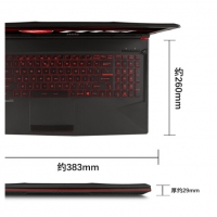 微星(msi)GL63 8RE-417CN 15.6英寸游戲本筆記本電腦(i7-8750H 8G 1T+128G SSD GTX1060 6G獨顯 賽睿鍵盤 94%色域 黑)