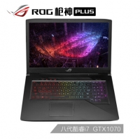 ROG 槍神Plus 英特爾酷睿i7 17.3英寸 144Hz 3ms 游戲筆記本電腦(i7-8750H 16G 256GSSD+1T GTX1070 8G獨(dú)顯)