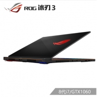 ROG 冰刃3 15.6英寸 144Hz 3ms窄邊框輕薄游戲筆記本電腦 冰刃3 8代 i7/GTX1060 144Hz 3ms/16G/512G