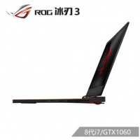 ROG 冰刃3 15.6英寸 144Hz 3ms窄邊框輕薄游戲筆記本電腦 冰刃3 8代 i7/GTX1060 144Hz 3ms/16G/512G