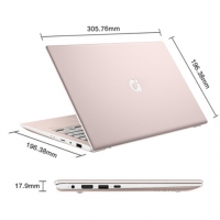 華碩a豆(adol) 13.3英寸四面窄邊框輕薄筆記本電腦(i3-8145U 4G 256GSSD IPS 核心顯卡)玫瑰金
