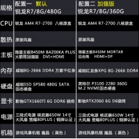 銳龍R7-2400 8G 昆明卓興電腦昆明卓興科技昆明電腦批發(fā)昆明組裝機批發(fā)組裝臺式機