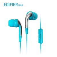 漫步者 H220P入耳式MP3耳機(jī)立體聲音樂線控手機(jī)通訊耳機(jī) 湖藍(lán)色