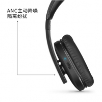 漫步者（EDIFIER） W845NB頭戴式無線藍牙主動降噪耳機手機音樂消噪 黑色