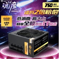 三段式 魂魔 全模玩家750電源 模組 額定550W 無聲溫控電源 云南電腦批發(fā)