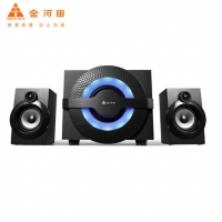 金河田（Golden field） Q80 電腦音響臺式筆記本多媒體家用低音炮 黑色藍牙版