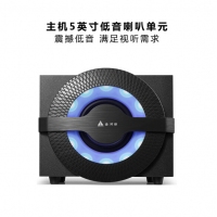金河田（Golden field） Q80 電腦音響臺式筆記本多媒體家用低音炮 黑色藍牙版