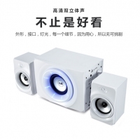 金河田（Golden field） Q10 電腦音箱 臺式機筆記本電腦游戲重低音音響 白色標(biāo)準版