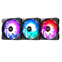 微星 (MSI) 機(jī)箱炫光風(fēng)扇 散熱器套裝 （PWM智能調(diào)速/電腦機(jī)箱/風(fēng)冷/3個(gè)12CMARGB風(fēng)扇）