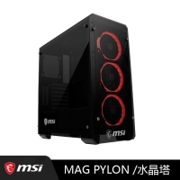 微星MAG PYLON水晶塔電腦ATX中塔豎插側(cè)透主機(jī)箱
