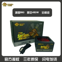 三段式 魂獸 全模玩家680電源 模組 額定450W 無聲溫控電源 云南電腦批發(fā)