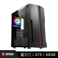 微星（MSI）雷萬汀 中塔機箱/支持ATX主板/支持240水冷/標配1把ARGB風(fēng)扇 （MAG LAEVATAIN）