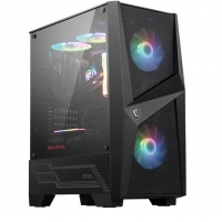 微星(MSI)戰(zhàn)斧 中塔游戲電腦機箱（支持ATX主板/240水冷/長顯卡/側(cè)透/MORTAR迫擊炮)(MAG FORGE 100R) 云南微星總代