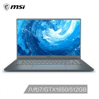 微星(msi)PS63 15.6英寸輕創(chuàng)意設(shè)計筆記本電腦(英特爾酷睿i7 16G 512G NVMe SSD GTX1650顯卡 IPS全面屏)藍(lán)（PS63 Modern 8SC-037CN）