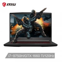 微星(msi)GF65 15.6英寸輕薄窄邊框游戲筆記本(九代i7-9750H 8G 512G NVMe SSD GTX1660Ti 賽睿 120Hz電競屏)（GF65 Thin 9SD-069CN）