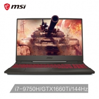 微星(msi)沖鋒坦克Ⅱ GL65 15.6英寸窄邊框游戲本(i7-9750H 8G 512G SSD GTX1660Ti 6G獨顯 賽睿 144Hz)（GL65 9SD-205CN）