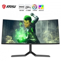 微星（MSI）PAG343CQR 34英寸 144Hz 1500R曲面 21:9 超寬帶魚屏 HDR400 WQHD 顯示器