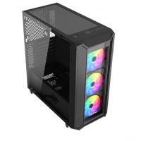 微星(MSI)黑鏡 中塔游戲電腦機(jī)箱 (支持ATX主板/側(cè)透/MORTAR迫擊炮) (PAG PYLON 100R)
