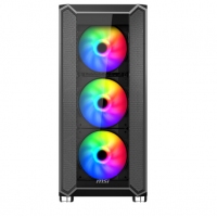 微星(MSI)黑鏡 中塔游戲電腦機(jī)箱 (支持ATX主板/側(cè)透/MORTAR迫擊炮) (PAG PYLON 100R)