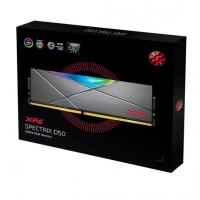 威剛XPG D50 8G DDR4 3200 臺式內(nèi)存條RGB燈條（灰）