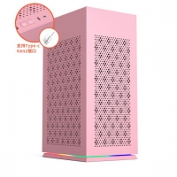 aigo愛國者YOGO S1粉色 小新桌面迷你電腦機箱