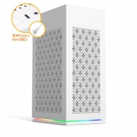 aigo愛國者YOGO S1白色 小新桌面迷你電腦機箱（標(biāo)配1把風(fēng)扇/Type-C接口/支持ITX主板/SFX電源/240水冷）