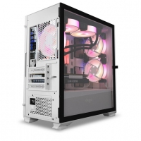 aigo愛國者YOGO M3白色 游戲藥丸MINI側(cè)透電腦機(jī)箱（支持M-ATX主板/240水冷/側(cè)開式磁吸鋼化玻璃）
