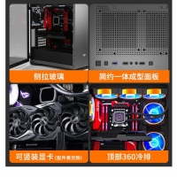 aigo愛國者YOGO M2 PRO 貓爪粉 游戲鞋盒電腦機(jī)箱 E-ATX/ATX主板/360冷排/側(cè)拉式鋼化玻璃/可豎裝顯
