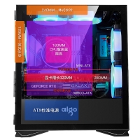 愛國者（aigo）YOGO M2鈦灰色 游戲藥丸MINI電腦機箱（支持M-ATX主板/240水冷/側(cè)拉式鋼化玻璃）