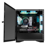 愛國者（aigo）YOGO M2鈦灰色 游戲藥丸MINI電腦機箱（支持M-ATX主板/240水冷/側(cè)拉式鋼化玻璃）