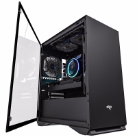 愛國(guó)者（aigo）YOGO M2電腦小機(jī)箱 支持MATX主板/240水冷/側(cè)開式磁吸玻璃 M2機(jī)箱黑色（玻璃側(cè)透不帶風(fēng)扇）