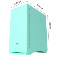 aigo愛國者YOGO M2薄荷綠 游戲藥丸MINI電腦機(jī)箱（支持M-ATX主板/240水冷/側(cè)開式磁吸鋼化玻璃側(cè)透）