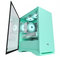 aigo愛國者YOGO M2薄荷綠 游戲藥丸MINI電腦機(jī)箱（支持M-ATX主板/240水冷/側(cè)開式磁吸鋼化玻璃側(cè)透）