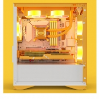 aigo愛(ài)國(guó)者YOGO M2橙白 游戲藥丸MINI電腦機(jī)箱（支持M-ATX主板/240水冷/側(cè)開式磁吸鋼化玻璃側(cè)透）