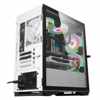 aigo愛國者YOGO M2白 游戲藥丸MINI電腦機箱（支持M-ATX主板/240水冷/側開式磁吸鋼化玻璃側透）