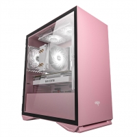 aigo愛國者YOGO M2粉 游戲藥丸MINI電腦機箱（支持M-ATX主板/240水冷/側(cè)開式磁吸鋼化玻璃側(cè)透）