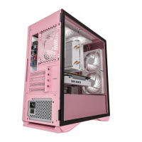 aigo愛國者YOGO M2粉 游戲藥丸MINI電腦機箱（支持M-ATX主板/240水冷/側(cè)開式磁吸鋼化玻璃側(cè)透）