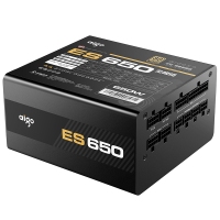 愛國者（aigo）額定650W 電競ES650全模組電腦電源(七年質(zhì)保/80Plus金牌認(rèn)證/日系主電容/LLC諧振）