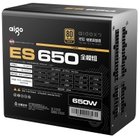 愛國者（aigo）額定650W 電競ES650全模組電腦電源(七年質(zhì)保/80Plus金牌認(rèn)證/日系主電容/LLC諧振）